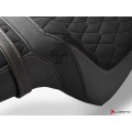 LUIMOTO (Hex-Diamond) Rider Seat Covers for the HARLEY DAVIDSON Fat Bob (2018+)